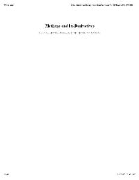 cover of the book Methane and Its Derivatives