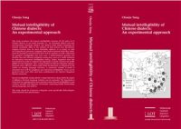 cover of the book Mutual intelligibility of Chinese dialects: An experimental approach