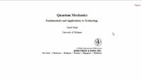 cover of the book Quantum Mechanics - Fundamentals and Applications to Technology