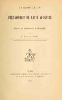 cover of the book Introduction à la chronologie du latin vulgaire