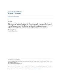 cover of the book Design of metal-organic framework materials based upon inorganic clusters and polycarboxylates