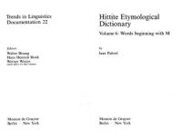 cover of the book Hittite Etymological Dictionary, vol. 6, Berlin-New York: Mouton de Gruyter