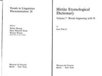 cover of the book Hittite Etymological Dictionary, vol. 7, Berlin-New York: Mouton de Gruyter