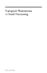 cover of the book Transport Phenomena in Food Processing