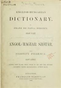 cover of the book English-Hungarian Dictionary