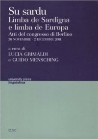 cover of the book Su Sardu. Limba de Sardigna e limba de Europa. Atti del congresso di Berlino 30 novembre - 2 dicembre 2001