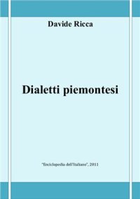 cover of the book Dialetti piemontesi