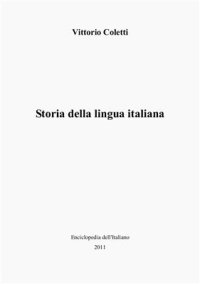 cover of the book Storia della lingua italiana