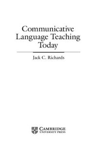 cover of the book Communicative Language Teaching Today