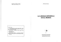 cover of the book La Lengua Española En El Mundo