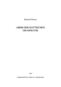 cover of the book Abriss der kottischen Grammatik