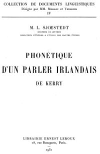 cover of the book Phonétique d'un parler Irlandais de Kerry