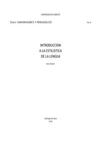 cover of the book Introducción a la estilística