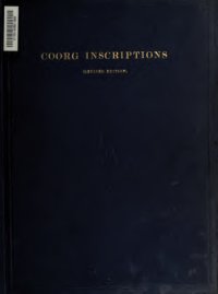 cover of the book Coorg Inscriptions