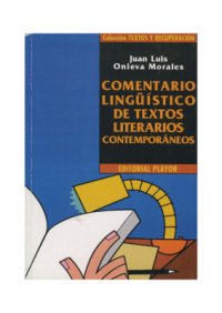 cover of the book Comentario linguistico de textos literarios contemporáneos