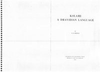 cover of the book Kolami, a Dravidian Language