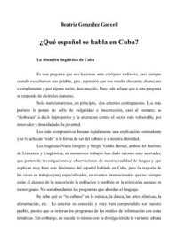 cover of the book ¿Qué español se habla en Cuba?