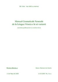 cover of the book Manual Gramaticałe Xenerałe de ła Łéngua Vèneta e łe só varianti