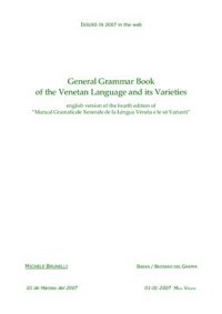 cover of the book General Grammar Book of the Venetan Language and its Varieties