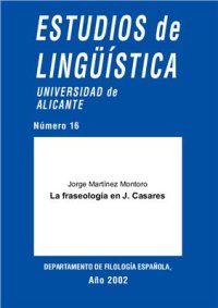 cover of the book La fraseología en J. Casares