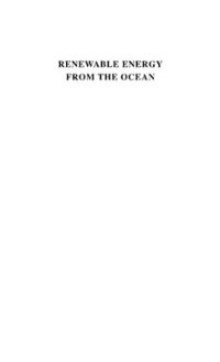 cover of the book Renewable Energy From the Ocean: A Guide to OTEC