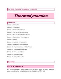 cover of the book Solving exercise to basic and engineering thermodynamics by P.K. Nag