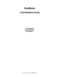 cover of the book DocBook: The Definitive Guide