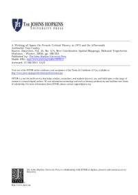 cover of the book A Writing of Space: On French Critical Theory in 1973 and Its Aftermath