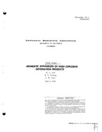 cover of the book Adiabatic expansion of high explosive detonation products