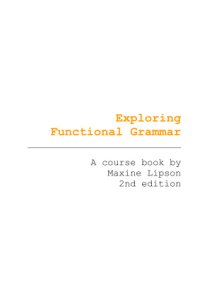 cover of the book Exploring Functional Grammar