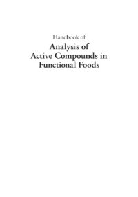 cover of the book Handbook of Analysis of Active Compounds in Functional Foods