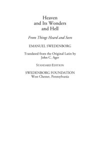 cover of the book Heaven and Its Wonders and Hell. Standard Edition