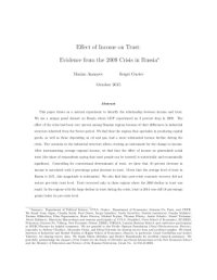 cover of the book Effect of Income on Trust: Evidence from the 2009 Crisis in Russia