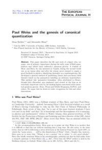 cover of the book Paul Weiss and the genesis of canonical quantization