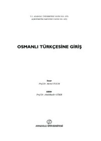 cover of the book Osmanlı Türkçesine giriş