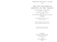 cover of the book The two treatises of Servetus on the Trinity