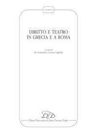 cover of the book Diritto e teatro in Grecia e a Roma