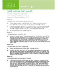 cover of the book FCE Practice Tests Plus 2 - 2015. Audioscripts