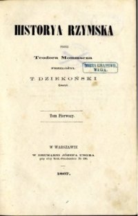 cover of the book Historya rzymska. Tom 1