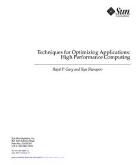 cover of the book Techniques for Optimizing Applications: High Performance Computing