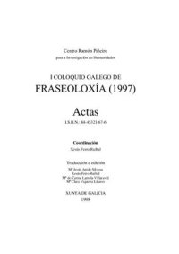 cover of the book Actas do I Coloquio Galego de Fraseoloxía