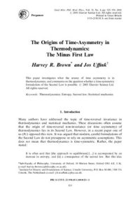 cover of the book The Origins of Time-Asymmetry in Thermodynamics: The Minus First Law