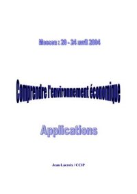 cover of the book Comprendre l'environnement économique. Applications