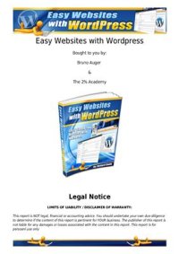 cover of the book Easy websites with Wordpress