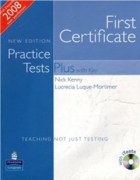 cover of the book First Certificate Practice Tests Plus with Built-In Sound, Bookmarks and Key