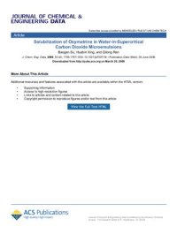 cover of the book Solubilization of Oxymatrine in Water-in-Supercritical Carbon Dioxide Microemulsions