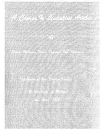 cover of the book A Course in Levantine Arabic