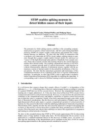 cover of the book STDP enables spiking neurons to detect hidden causes of their inputs