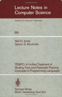cover of the book TEMPO: A Unified Treatment of Binding Time and Parameter Passing Concepts in Programming Languages