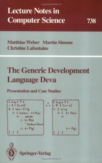 cover of the book The Generic Development Language Deva: Presentation and Case Studies